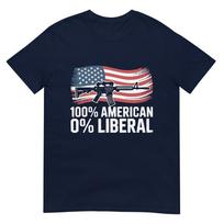 100 American 0 Liberal Usa Patriotic Veterans Military TShirt S