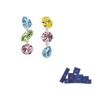 Swarovski Gema Lašo Formos Auskarai F-Original Brand Box And Bag gray