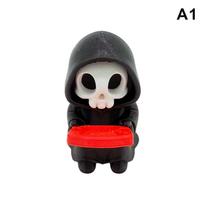 Gothic Grim Reaper Figurines, Cute Skeleton Desk Decor, Skeleton Statue, Spooky Small Halloween Ornament, Halloween Gift