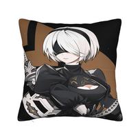 Game N-Nier Automata Pillow Case  Soft Pillow Cover For Chair Sofa Home Decor Retro Trendy Cushion Cover 40x40cm