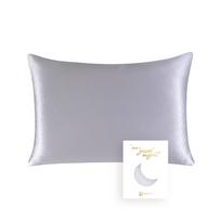 100% Natural Mulberry Silk Pillowcase With OEKO-TEX 22MM Front In 100% Silk & Back in Lenzing Tencel Fabric, 1 Pack 40x40cm