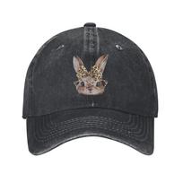 Easter Bunny Leopard Glasses Bandana Rabbit  Hipster Baseball Cap Unisex Hats Women Visor Protection Snapback Cotton Tops Gorras Adjustable