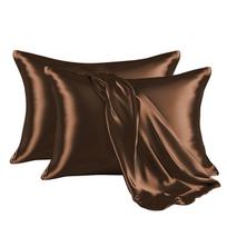 Pillowcase Silk Silky Satin Hair Beauty Soft Anti Frizz Comfortable Pillow Cover Home Decor Bedroom Solid Color Satin Pillowcase 51x66cm