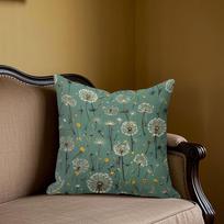Dandelion square Jacquard Pillow Cover for Sofa Office Waist Cushion Cover Home Decorative Pillowcase 40x40cm