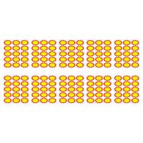 10 Sheets Colorful Price Sticker 3X2Inch Blank Adhesive Price Label For Supermarket Retail Store Promotion