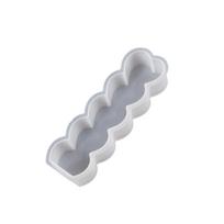 Cute Heart Silicone Candle Mold 3D Candle Silicone Mold for DIY-Home Decors S white