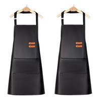 EZGETOP Professional Kitchen Leather Chair Cover Set of 2, Black, Universal Fit, Waterproof & Stain Resistant, Upgraded Durable Fabric raudona/juoda