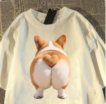 Love Hip Corgi Cotton Short Sleeve TShirt Unisex And Unisex With The Same Summer Fashion Brand Casual Couple High Street Loose Top S