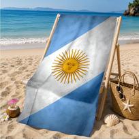 Argentina Flag Design Beach Towel, Quick-drying, Easy to Care for, Suitable for Both Fitness and Beach Vacations,Sports Essential 70cmx140cm(27x55inch)