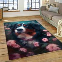 Cute Dog Cartoon Samoye Chihuahua Koki Pomeranian Husky Carpet Rug Non Slip for Home Living Room Bedroom Sofa Decor 40x60cm