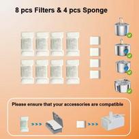 Pet Water Fountain Filter Activated Carbon Replacement Filter for Cat Dog Drinking Fountain High Efficiency Filter (as the picture,3 .2L)