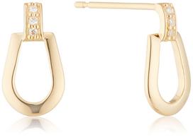 Vendome Aoyama Earrings K18 Yellow Gold Horseshoe Diamond AGVA1535 DI [Official]