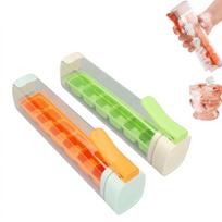2pcs Easy Release Press Ice Cube Maker 6 Grids Ice Cube Tray with Lid  Fruit Drinking Making