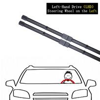 2x For BMW 5 Series F10 F11 F07 2010 2011 2012 2013 2014 2015 2016 Boneless Frameless Front Wiper Blades Rubber Car LHD