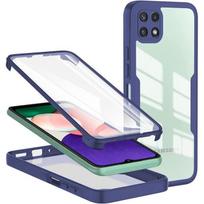 Case - BOOLING - for Samsung A22 5G - Navy Blue - Rigid - 360° Protection Anti-Scratch mėlyna