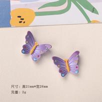 10Pcs Cartoon Resin Cute Bees, Butterflies, Snails, Dragonflies Series Flat Bottom Scrapbook Diy Jewelry Hair Clips Phone Case