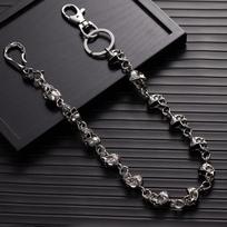 Metal Skull Jeans Chain Hip Hop Personality Punk Diablo Skull Waist Chain Cool Unisex Accessories