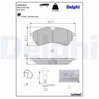 Stabdžių trinkelių rinkinys, diskinis stabdys DELPHI LP3410LC