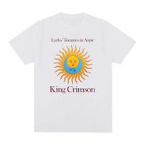 King Crimson Roko Muzikos Spausdinta Grafinė Grupės Marškinėliai Medvilniniai Unisex Drabužiai T Marškinėlis 2026 Vasaros Nauji Moteriški Drabužiai T Marškinėlis XL