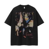 The Cure Bands Retro Americanstyle Streetwear Loose Cotton Crewneck Rock Shortsleeved Tshirt S įvairiaspalvis