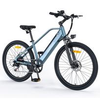 Hillmiles MileTrail 1 Blue/Grey 36V 13Ah Battery 26 x 1.95-inch Tyres Unisex City Road E-bike Maximum Speed 25 km/h mėlyna