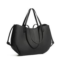 Popular First-layer Cowhide Big Tote Lady Bag Versatile Shopping Vegetable Basket Shopping Simple Child and Mother Bag Genuine Leather Mouth 55*bottom 20*13*27 juoda