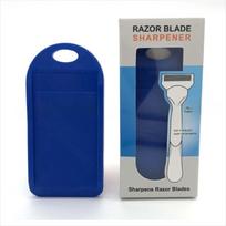 Safe Sharpening Razor Blade Sharpener Rubber Construction Eco-Friendly Razor Grinding Accessories Long-Lasting Manual Cleaner mėlyna