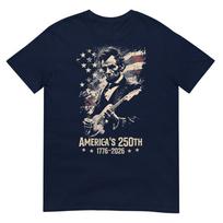 Abraham Lincoln Playing Guitar 4th July 250th Anniversary Tshirt S