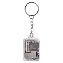 Compact Music Box Keychain Sophisticated Music Box Keychain Delightful Bag Hanging Accessory For All Ages skaidri