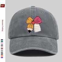 pc pcs Pencil Bow Print Trucker Cap  Adjustable Buckle Strap Lightweight Vintage Baseball Hat Suitable for Spring Summer Un 1pc