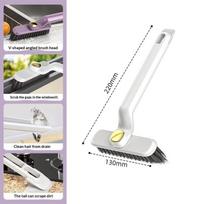 Rotatable V-Shaped Crevice Cleaning Brush Handheld Tile Floor Brush For Bathroom Kitchen Gap Toilet Corner Home Clean Tools