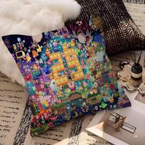 Cartoon Cute K-Kirbies Office Cushion Pillowcase Car Cushion Cover45X45CM Lumbar Pillowcase Sofa Pillowcover 30x30cm