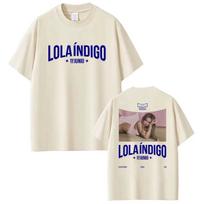 Singer Lola Indigo Tour 2026 Graphic T Shirts Unisex Unisex Vintage Streetwear Fashion Y2k TShirt Aesthetic Clothing Oversized Tops S
