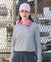 Mongbirdy Golf String Contrast Half-Zip T-Shirt Grey Gray/S