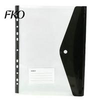 11 Hole Binder Pockets for A4 Binders, Plastic Expanding File Folders Snap Button Pocket with Closure & Transparent Label Slot, Durable Transverse juoda
