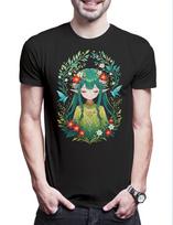 Wood Elf Herren T-Shirt Art Nouveau Fantasy Elves Elfen Fairy Fairies Lord RPP XXXL