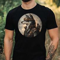 T-Shirt Herren Steampunk Wolf Motiv Baumwolle Größe XS bis 5XL L