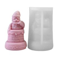 Creative Santa Claus Candle Silicone Mold Detail Rich Santa Shaped Silicone Mold for Christmas Scented Candle Creation 1