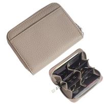 Genuine Leather Woman Short Wallet RFID Blocking Coin Purse Fashion Women's Card Bag  Gift pilka