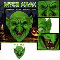 Witch for Halloween, Easter, Party Costume Prop One Size žalia
