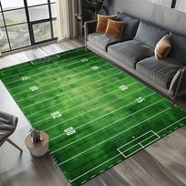 Amerikietiško futbolo lauko rašto kilimas Neslystantis grindų kilimas svetainei, miegamajam, sporto tematikos namų dekorui, kilimėlis žaidimų gerbėjui 40X60CM