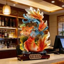 Wealth Feng Shui Fish Statue Handmade Resin Sculpture For Home Offices Decoration And Prosperity Gift D2RD CN