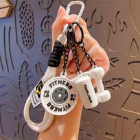 Detachable Simulation Dumbbells Keyring Dopamine Fitness Series Pendant  Bodybuilder