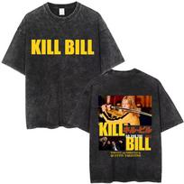 Hot Sale Hattori Hanzo RED Swords and Sushi Kill Bill Funny Graphic Print T-Shirt Okinawa Japan Tarantino Retro Washed Cotton Men Women Summer New Tee L