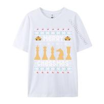 Merry Chessmas Ugly Chess Player Christmas Tshirts Retro Boy Top Tshirts Crewneck Combed Cotton Tops Shirt Tops Tees Casual S