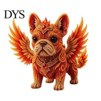 Decorative Beaded Animal Set Mythical French Bulldog DIY Bead Kit, 3D Art Crafts Handmade Beading Decoration, Gift for Craft Lovers Beginner Kit A