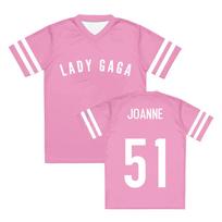 Men Women Clothing Lady Gaga Joanne 51 Football Tee Jersey Summer O-neck Cotton Loose Fashion T-shirt Casual Unisex Streetwear XXS