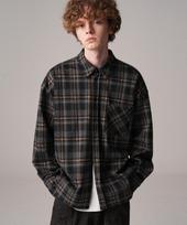 Genderist Billy Check Shirt Charcoal Charcoal/L