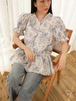 Montis Monsant Blouse Porcelain Blue Free Size
