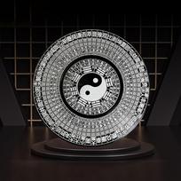 6CM/8CM Chinese Tai Chi Bagua Rotatable Feng Shui Compass Aluminum Alloy Chinese Master Supplies Luck Bless Home Decor Ornaments